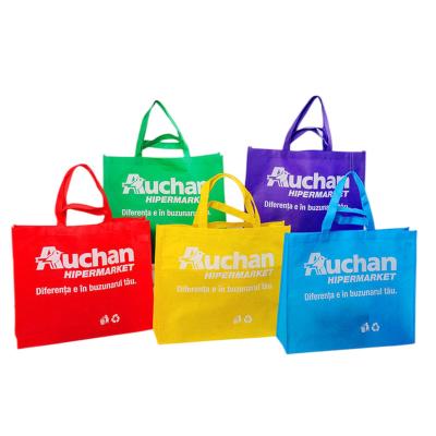 China Eco - Friendly Promotional Reusable Non Woven PP Non Woven Shopping Tote Bags With Custom Printed Logo for sale