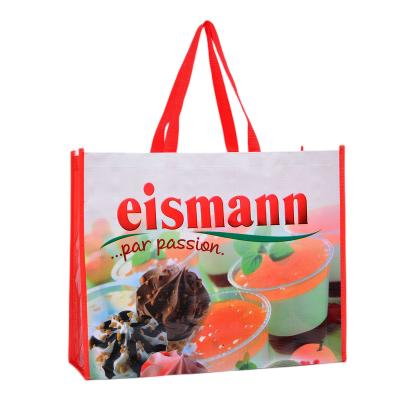 China Eco - Friendly Reusable Recycled Laminated Waterproof Polypropylene PP Woven Grocery Bag for sale