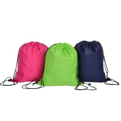 China Eco-friendly / Reusable / mutifunctional 190T Polyester Gym Sports Backpack Drawstring Gift Promotional Bag for sale