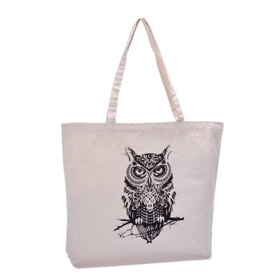 China Promotional Reusable Eco Friendly Tote Bag Recycled Natural Cotton Eco Friendly Shopping Bag for sale