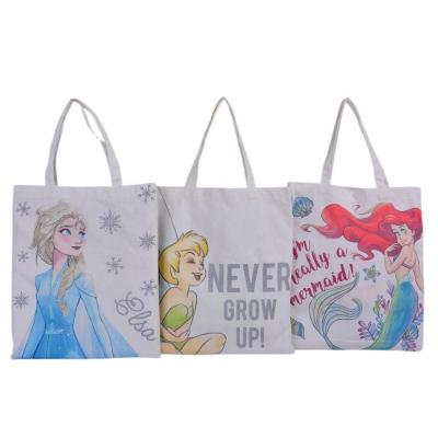 China Reusable Reusable Heavy Duty Cotton Plain White Organic Tote Bag With Custom Printed Logo for sale