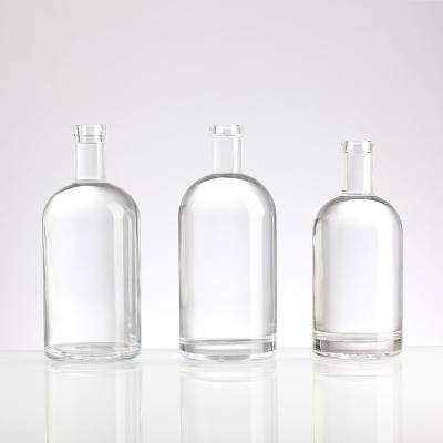 China Beverage factory stock vodka empty mold bottles178ml 200ml 700ml 750ml glass bottle for spirit alcohol for sale