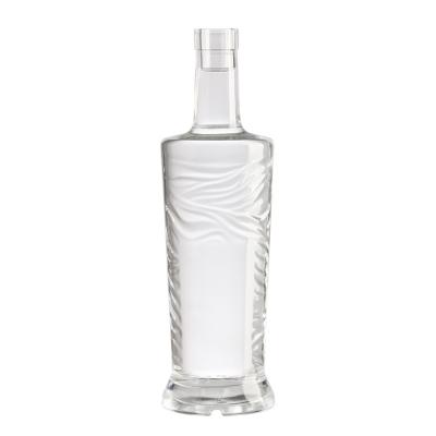 China Factory price white packaging glsaa high flint empty glass vodka bottle blttle drinks for sale