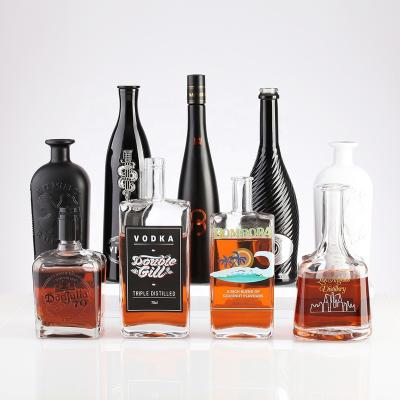 China Factory Direct Sales High Quality Fancy Design Liquor Bottles Beverage For Distilled Alcohol Drinking Filling for sale