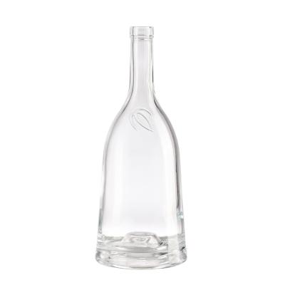 China Wholesale Flint Glass Extra White Beverage Bottles For Infused Vodka With Flask Liquor Bottles for sale