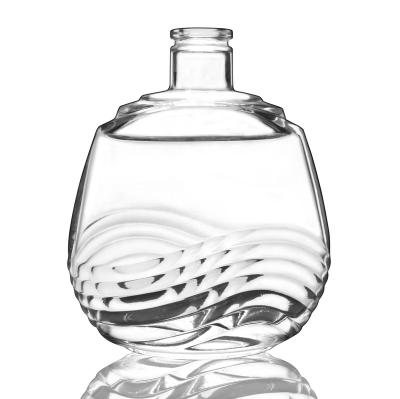 China Custom Unusual Exclusive 500ml 700ml Best Brandy Empty Beverage Glass xo like Unique Liquor Bottles for sale