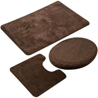 China Chenille Microfiber Bath Mats Durable High Quality Washable Luxury Bathroom Rugs Set Non Slip Bath Mats for sale