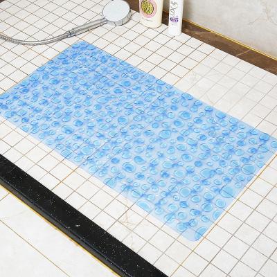 China Sustainable Anti Slip Suction Cup PVC Floor Mat Shower Room Bath Mat for Hotel Household Toilet Bathroom for sale