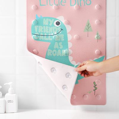 China Kids Cartoon Bath Mat With Strong Suction Cups Viable Anti-Slip Baby Bath Mats for sale