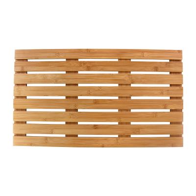 China Non Slip Shower Mat Bamboo Bath Mat For Bamboo Bathroom Sustainable For Bathtub for sale