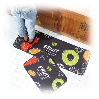 China Stain Resistant Non Slip Water And Oil Absorption Kitchen Flooring Mats And Rugs Anti Fatigue 2 Piece Set for sale