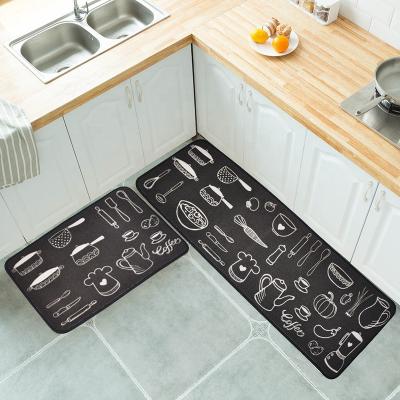 China New Washable Absorbent Kitchen Floor Mats, Oil-proof, Non-slip, Long Strip Floor Mats, Two Piece Home for sale