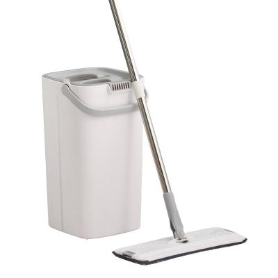 China Durable flat floor mop and bucket set for professional home floor cleaning system for sale