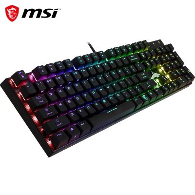 China Lamp MSI GK50 Mechanical Keyboard Special Axis High Cable Gaming Desktop 104key RGB Keyboard Keyboard For Computer Laptop Yes for sale