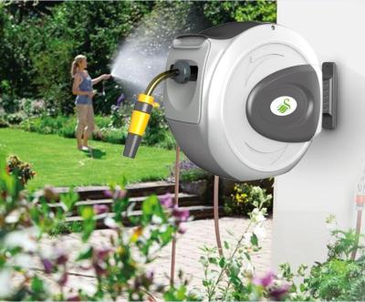 China Expandable auto-rewind adjustable self-retracting garden hose reel for sale