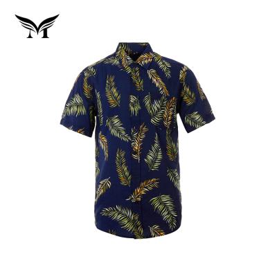 China Viable Custom Cheap Colorful Hawaiian Plain Printed Canvas Mens Shirts Patch Designer for sale