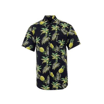 China Viable Custom Flower Holidays Hawaiian Short Sleeve Canvas Short Sleeve Shirts For Men for sale