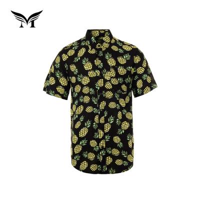 China New Style Custom Made Cheap Casual Pure Mens Shirts Floral Thailand Short Canvas Sleeve Viable for sale