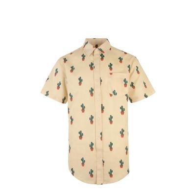 China Viable Made In China Hawaiian Style Cute 100% Polyester Short Sleeve Printing Mens Shirts Custom for sale