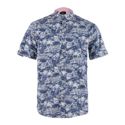 China Good Quality Viable Summer Cotton Beach Stylish Luxury Button Up Cheap Hawaiian Shirt Customized No Minimum for sale