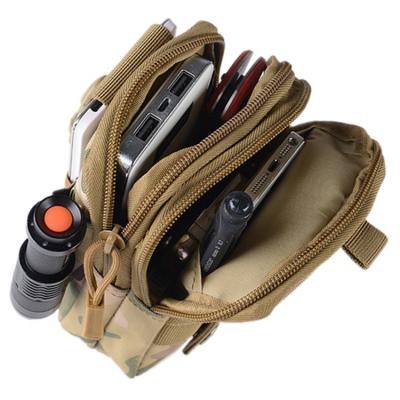 China Water Proof Waterproof Outdoor Sport Waist Pack Coin Purse For Bag Mobile Nylon Army Small EDC Military Waist Bag for sale