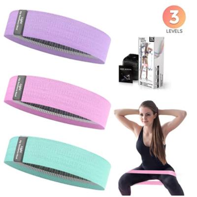 China Leg and butt training and body training. Good Quality Fabric Resistance Bands Anti Slip Fabric Elastic Booty Hip Circle Resistance Band Set Resistance Bands for sale