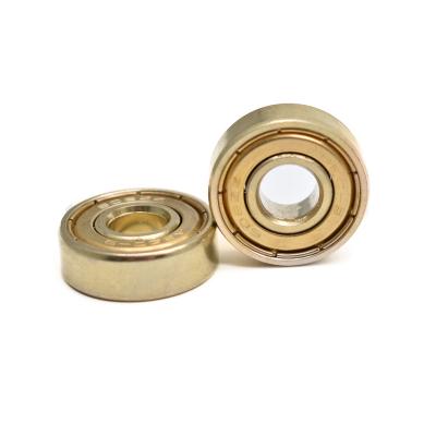 China Fast Skates Never Rust Bearing 608 Gold Plated Bearings 8 PCS Skateboard Roller Skating Wheels Bearings For Skate for sale