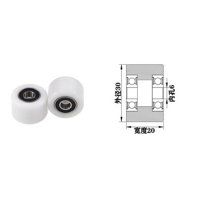 China 6x30x20mm Modern BST62630-20 Roller Bearing Nylon Wheel Engineered Plastic Wheels Plastic Roller Efficient Wheel for sale