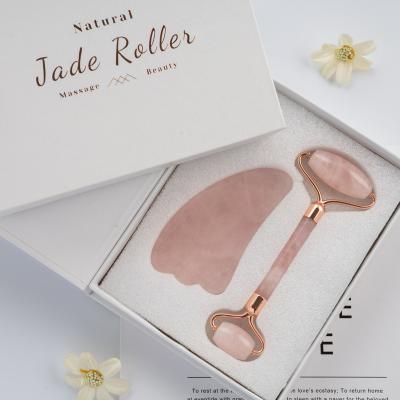 China Double Main Roller Jade Roller Face Massager Rodillos De Jade Aventur Jade Wrinkle Remover Massager Products Facial Massage for sale