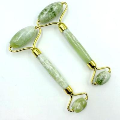 China Pure natural High Quality 100% Pure Natural Stone Muscle Relaxation Beauty Face Massage Green Jade Roller Facial Massager for women for sale