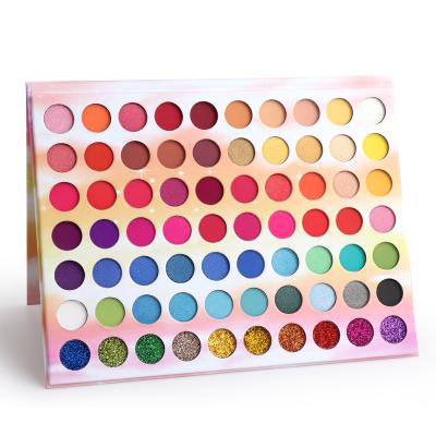 China Cmaadu Makeup Eyeshadow Palette 70 Colors Matte Shimmer Pigmented Eye Shadow Palette Waterproof Makeup Palette for sale