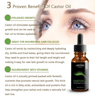 China 10ml Eyelash Growth Serum Natural Castor Oil Eyelash Enhancer Maintenance Nourishing Eyelash Extension Hair Essential for sale