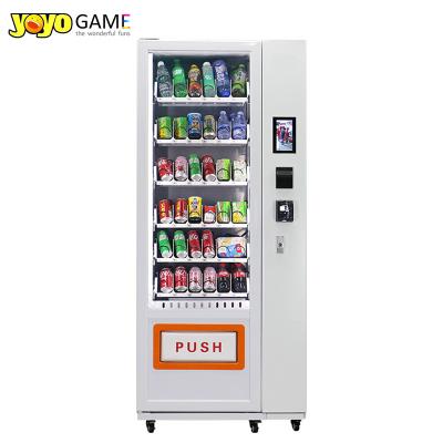 China Custom Automatic Distributor Distributeur Automatique Combo Beverage Cans Bottles Drinks and Snacks Vending Machine 2024 for sale