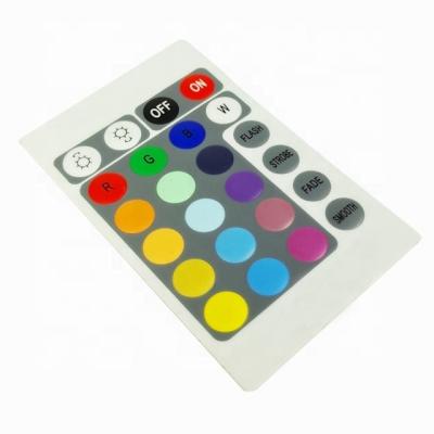 China Waterproof Screen Printing With Front Panel Overlay Membrane Keypad Back Adhesive Hot Embossed Switch For Remote Control for sale