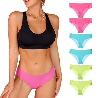 China Amazon Hot Sale Solid Color Antibacterial Seamless Laser Cut One Piece Bikini Panties Bulk Women Underwear Knickers Trunk Hipster Underwear for sale