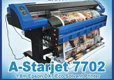 China 1.8/3.2m Eco Solvent Printer A-Starjet 7702L with 2pc Epson Dx7 for sale