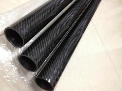 China Large OD Round Custom Carbon Fiber Tubes 50mm 40mm 3.5