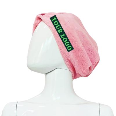 China QUICK DRY Super Absorbent Large Microfiber Hat Turban Head Quick Drying Hair Towel for sale