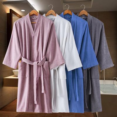 China Couples Loungwear Long Staple Cotton Terry Home Robe QUICK DRY Unisex Pajamas Robes For Hotel SPA for sale