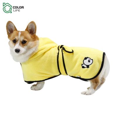 China Soft Sustainable Quickly Absorbing Quick Water Drying Towel Pet Bathrobe Dog Bathrobe for sale