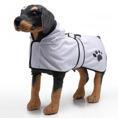 China Custom Sustainable Soft Drying Soft Towels Baby Hooded Pet Bathrobes Luxuriously Soft Quickly For Dogs for sale