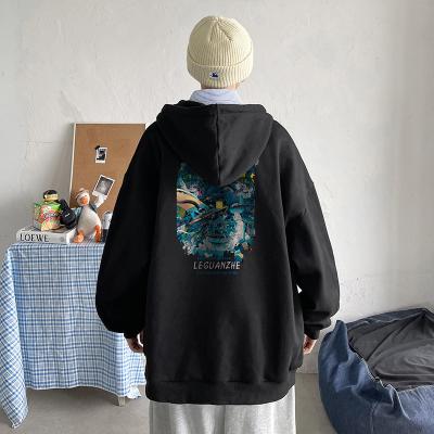 China The other 2021 autumn new Hong Kong large size printed hoodie M-5X HW21521-S43 style inside view for sale