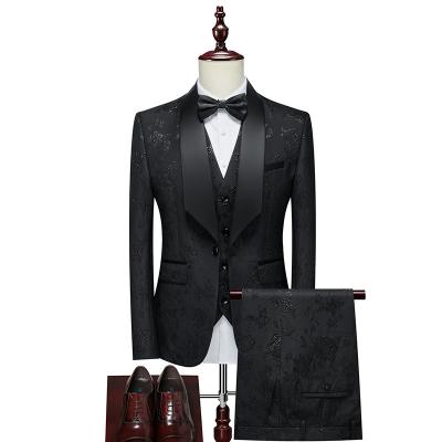 China Three-piece black 803S245 male tuxedo parenthesis bracket figure of the other's popular married border e-commerce tuxedo suit for sale