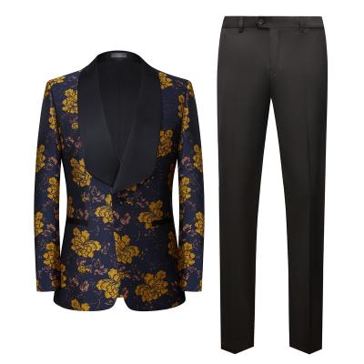 China Other Men's Jacquard Dress Set Banquet Prom Flower Cloth Suit E-commerce Amazon AliExpress Border Suit S235 for sale