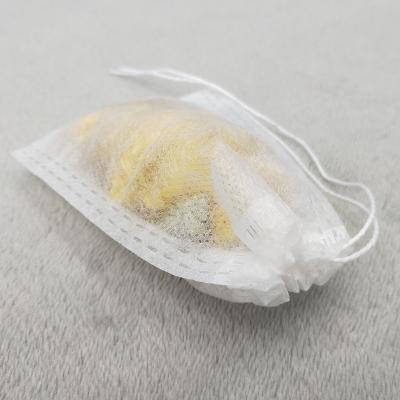 China New Design Biodegradable Empty Drawstring Nonwoven Tea Packing Filter Bag Corn Fiber Material for sale