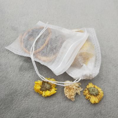 China Factory Direct Sales Non-woven Fabric Drawstring Biodegradable Herb Loose Vacuum Drawstring Tea Bags for sale