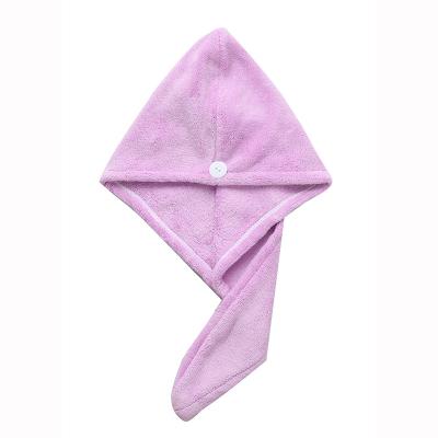 China Hot Selling QUICK DRY Microfiber Coral Velvet Dry Hair Cap Hair Towel for sale