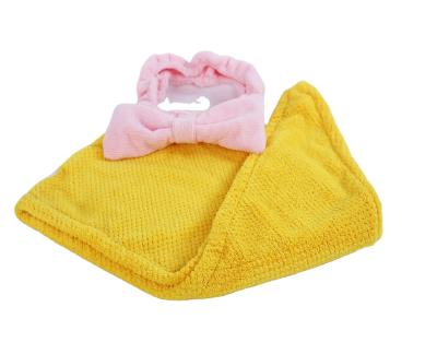 China 2020 QUICK DRY hot sale microfiber hair turban folded edge quicky dry towel for sale