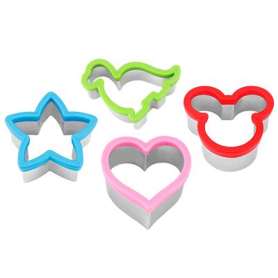 China Micky Star Heart Dinosaurs Shapes 430 DIY Stainless Steel Sandwich Fruit Bread Cookie Viable Cutter for sale