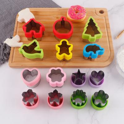 China Sustainable 14pcs Stainless Steel Fruit Vegetable Cutter Set With Different Shapes Cookie Cutter for sale